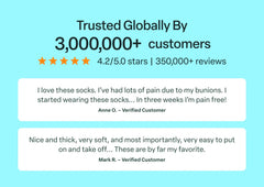 Bunion Relief, Padded Low Cut Socks - Black