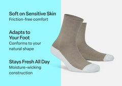 Casual/Dress Diabetic Socks - Brown